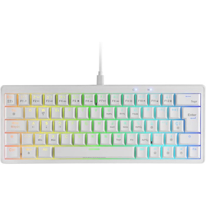 Clavier Mécanique - Mars Gaming - MKMINIPRO - 60% Hot-Swappable - Éclairage RGB - Antighosting