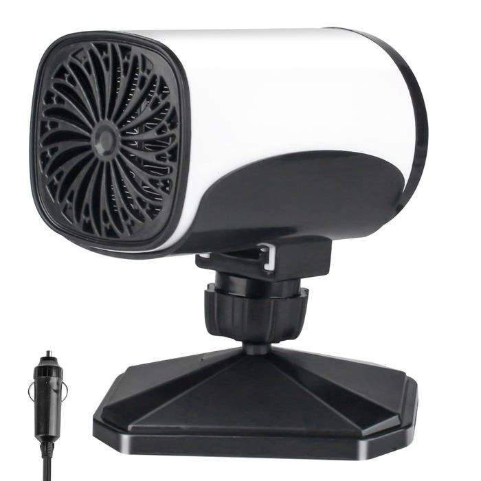 Radiateur Soufflant Voiture 12V 150W - 2en1 Chauffage/ventilateur, Rotation 360°, Pour Allume-cigare