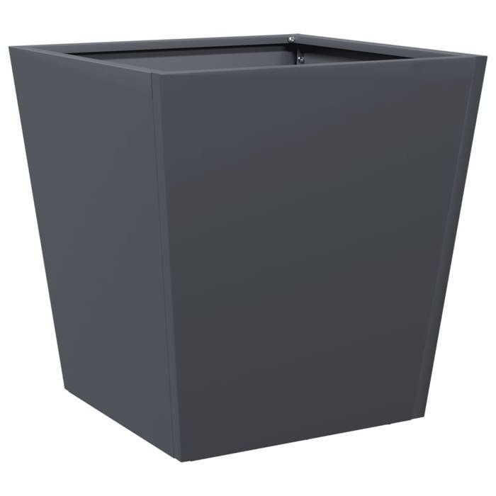 Meilleures Jardinière - SHOP - Pot de fleurs-Bac à fleurs anthracite 40x40x40 cm acier SSD1178632