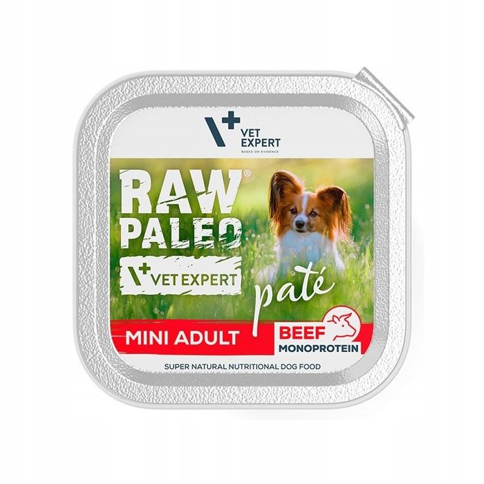 Pâtée pour chiens adultes - INSPIREDDOG - Raw Paleo Bœuf Mini Adulte - Hypoallergénique - Sans céréales - 60% bœuf