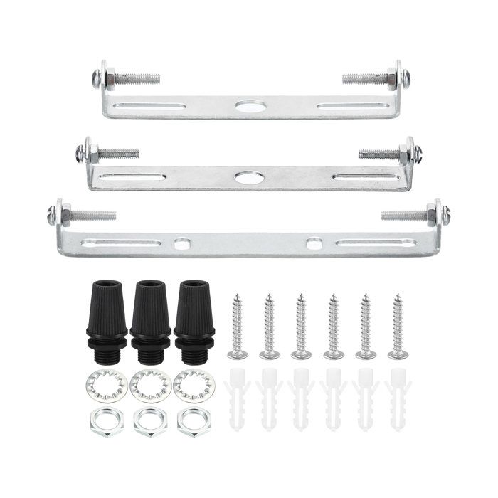 Support Fixation Plafonnier SOURCING MAP 3 Kits 105mm 115mm 120mm Plaque Luminaire Universel Acier pour Suspension mur Maison