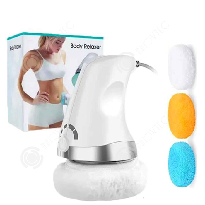 Masseur électrique Portable 25W - 3 Coussinets Lavables, Couleur Blanc