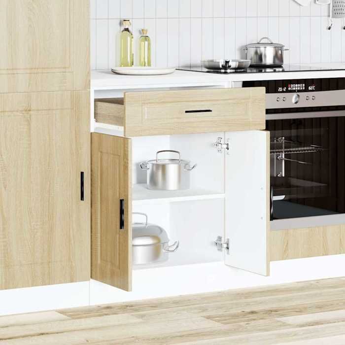 SOLOMOON@ Colonne cuisine - Armoire de cuisine Porto - chêne sonoma bois dingénierie FR 1061