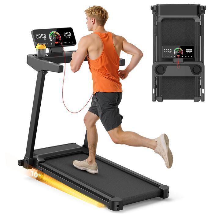 Tapis De Course électrique Pliable – 1 à 6 Km/h – Écran LED – Sans Installation