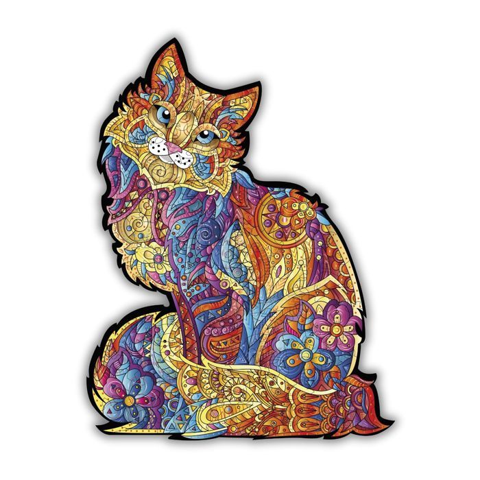 Puzzle 1000 Pièces En Forme De Chat Mignon Pour Adultes, Puzzle En Bois