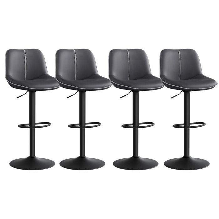 Tabourets de bar - Lot de 4 - Pivotants - Réglables - Noir dencre