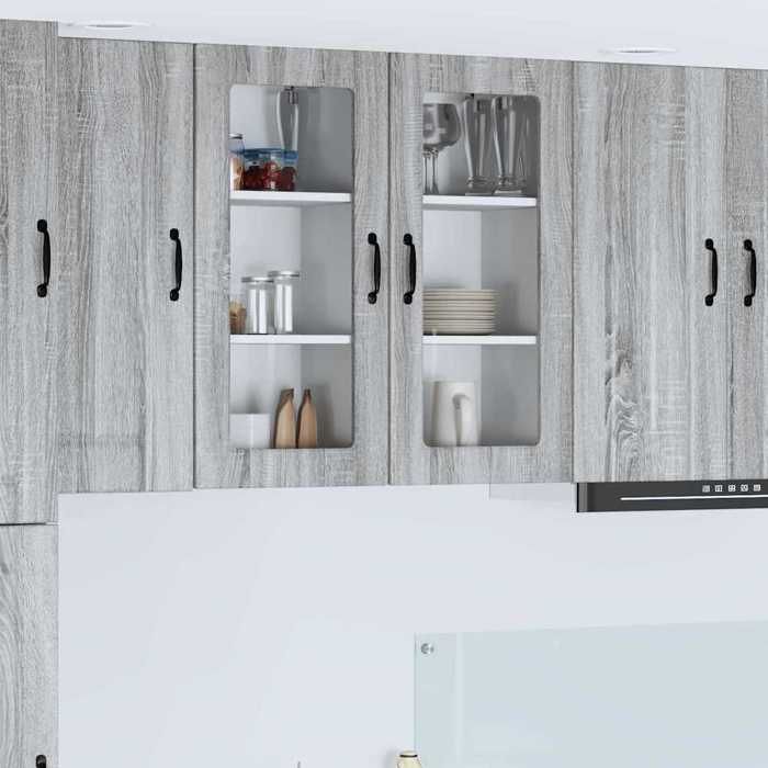 Meuble mural de cuisine - vidaXL - Gris Sonoma - 40x31x80 cm - 6 étagères