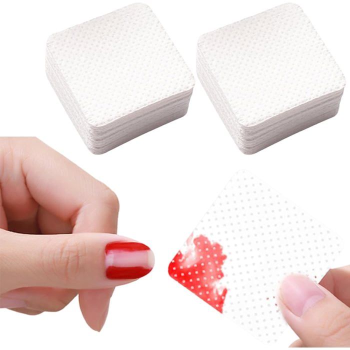 Lot De 1200 Tampons En Coton Non Pelucheux - Démaquillant Et Dissolvant Vernis Acrylique