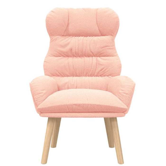 TOP 2026 Chaise Relax - 1 place Fauteuil - Rose 69x74x93 cm Tissu Sherpa FF5029