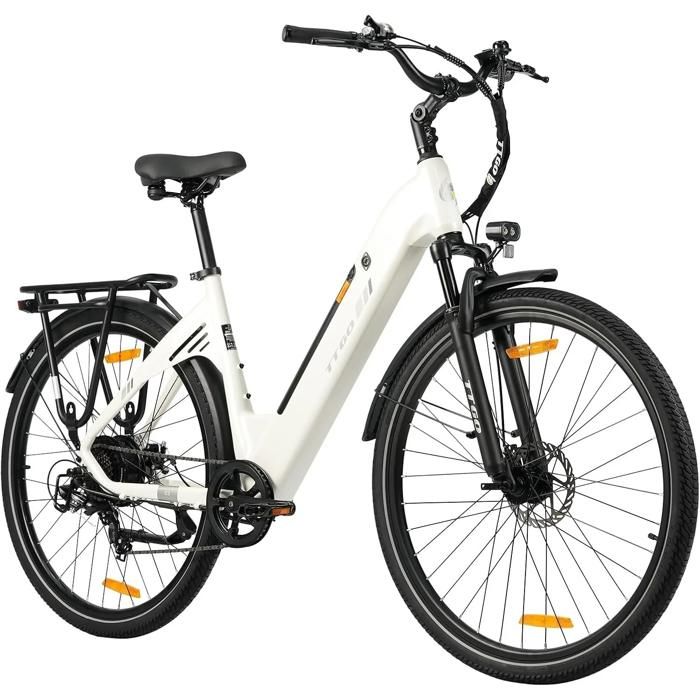 Vélo Électrique de Ville 28 250W Grande Autonomie Jusquà 120km36V 18Ah 7 Vitesses Homme/Femme