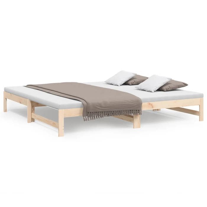 Mode Meuble de chambre - vidaxl - Lit coulissant sans matelas - 2x(80x200) cm Bois de pin massif - pour maison N1B14719