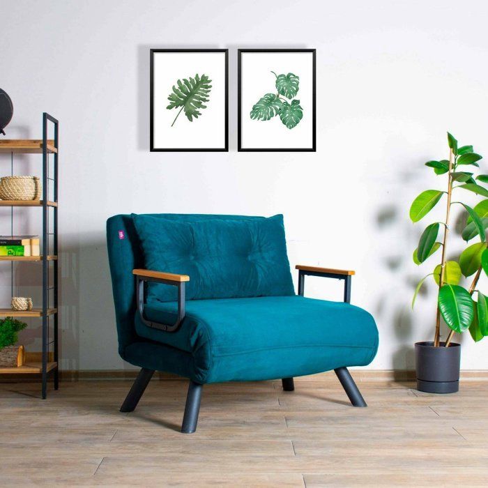 Fauteuil Keoni Dmora en Tissu Vert dEau 60x78x78h cm Fauteuil Keoni Dmora en Tissu Vert dEau 60x78x78h cm