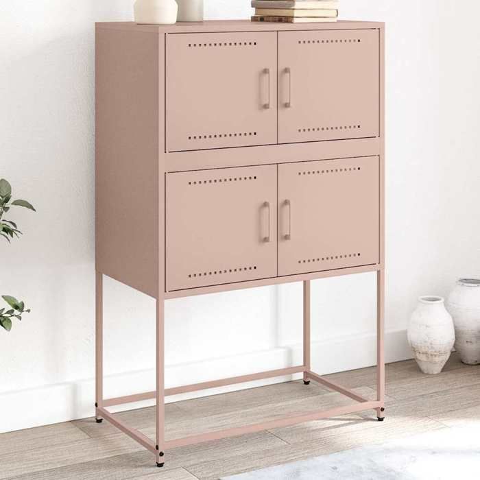 Buffet/Placard/Commode - 1 PC - pour Salon/Cuisine - rose 68 5x38 5x107 cm - acier A8279
