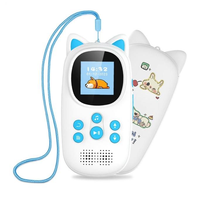 Baladeur MP3/MP4 Bluetooth pour enfants 32Go avec appareil photo radio FM et haut-parleur design lapin/chat