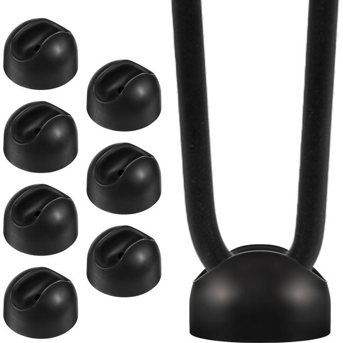 8pcs Embouts de pieds - Caoutchouc antidérapant Protection 10 mm - Tables basses et chaises - Noir