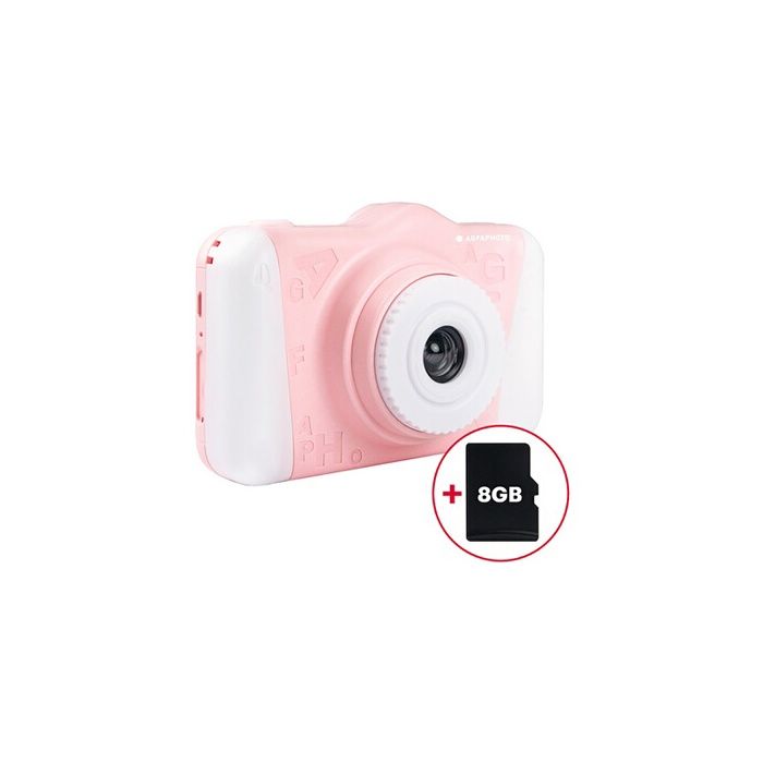 AGFA PHOTO Realikids Cam 2 - Appareil Photo Numérique pour Enfant (Photo, Vidéo, Écran LCD 3.5’’, Filtres photos) - Rose