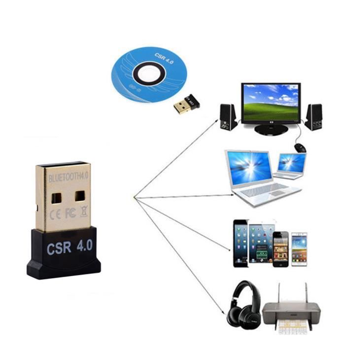 Mini Wireless USB Bluetooth 4,0 adaptateur dongle pour PC portable Win XP  Vista7-8-10 LZJ70323977_1788 - Cdiscount Informatique