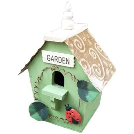 Toddmomy Nichoir Décoratif Extérieur Suspendu En Bois - Nid Oiseau Rustique Pour Jardin Et Balcon