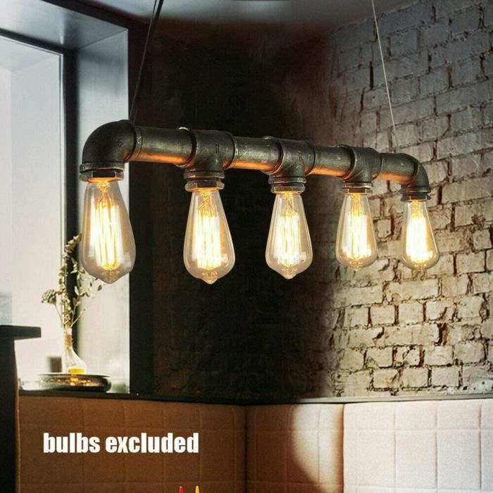 OUKANING Rétro Industriel Plafonnier Vintage Pendentif Lumière Décor Lustre