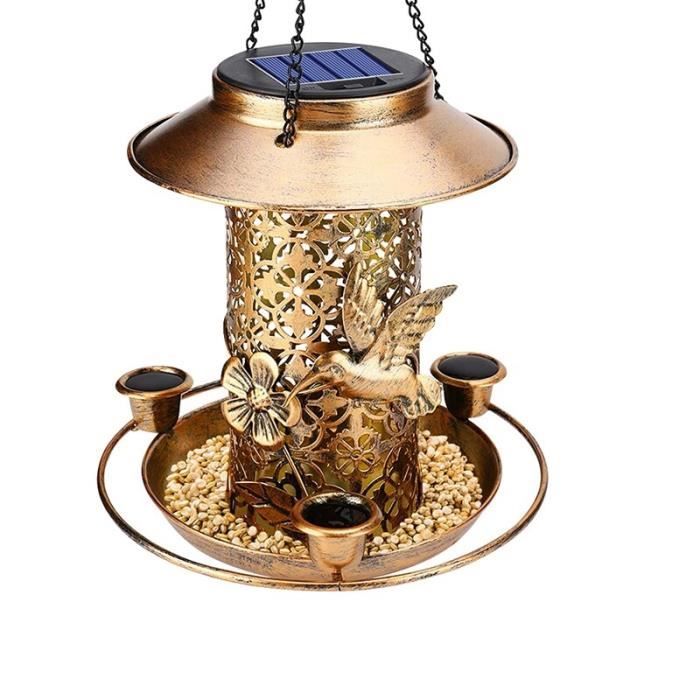 Mangeoire à Oiseaux Avec Caméra 4MP Solaire - Reconnaissance IA, Vision Nocturne, Anti-écureuils - WiFi 2.4G