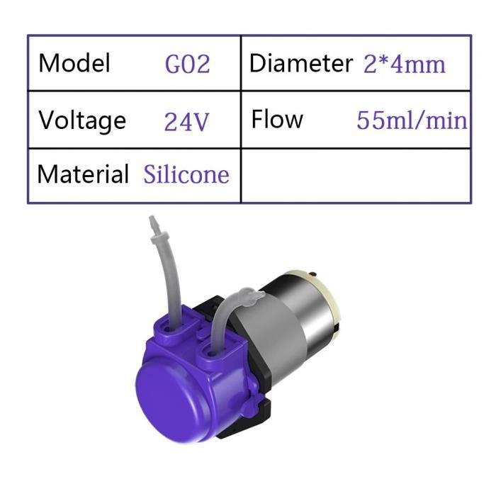 Pompe Péristaltique DC 24V Mini Pompe à Eau Auto-Amorçante - Laboratoire, Aquarium, Vide Analytique