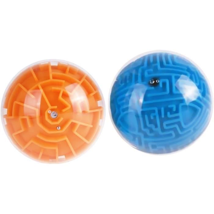 2 Puzzles Labyrinthe 3D - Balle Nacrée, 12x12x12 Cm, Casse-tête Difficile Pour Adultes Et Enfants, Jouet éducatif Fidget