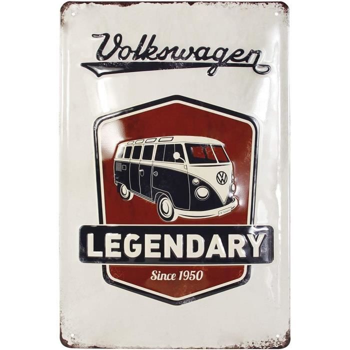 Plaque En Métal émaillé Nostalgic-Art - VW Coccinelle - 10x14 Cm - Déco Vintage Garage