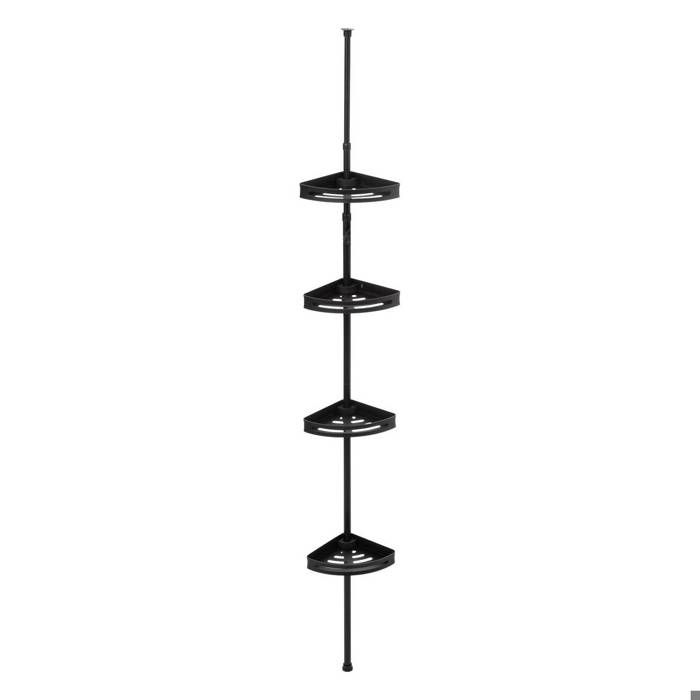 Étagère de douche télescopique rectangle noir Blackalu Étagère de douche télescopique rectangle noir Blackalu