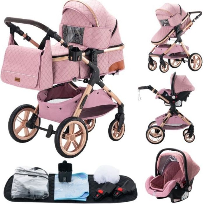Asiento XL Para Cochecito Eichhorn Uptown Rider Deluxe | Para Niños Hasta 25 Kg | Con Capota Y Fijación Lateral