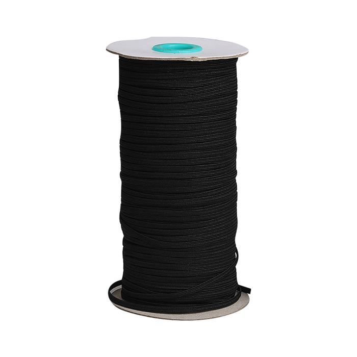 MITSY Cordon élastique Rond Indéchirable En Caoutchouc Pour Couture - Largeur : 1,5 Mm - 5 M - Rouge - Fil En Caoutchouc Rond