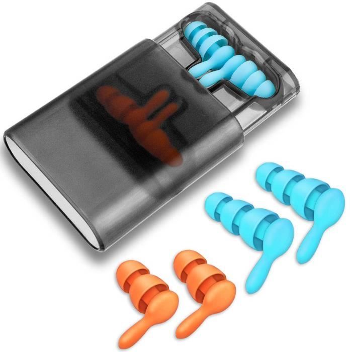 Bouchons D'oreilles Anti-bruit étanches - Lot De 8 Paires En Silicone, Pour Dormir, Natation, Douche