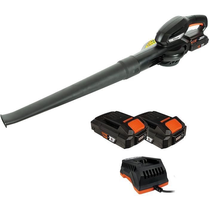 Souffleur De Feuilles Sans Fil 21V - 2 Batteries 3.0Ah, 225km/h, Idéal Jardin Et Allées