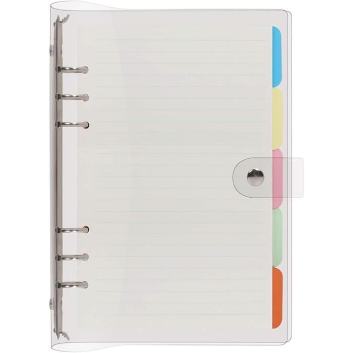 Blanc-A5 - Classeur À Feuilles Mobiles Pvc, Couleur Macaron, 6 Anneaux,  Pour Carnet De Notes, Agenda, Papeter - Cdiscount Beaux-Arts et Loisirs  créatifs