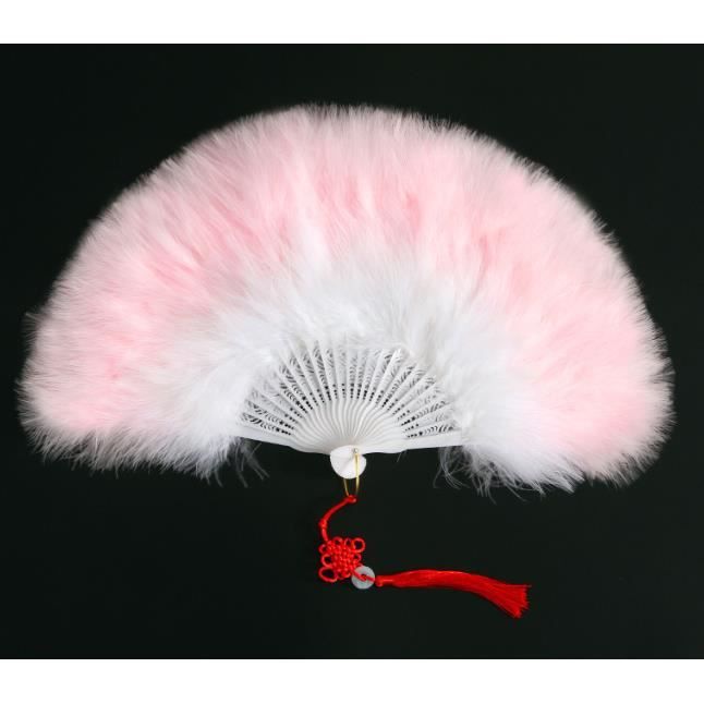 Éventail à Plumes Noir Style Années 1920 | Accessoire Mariage, Fête Costumée, Halloween | Taille 52x28 Cm (ouvert)