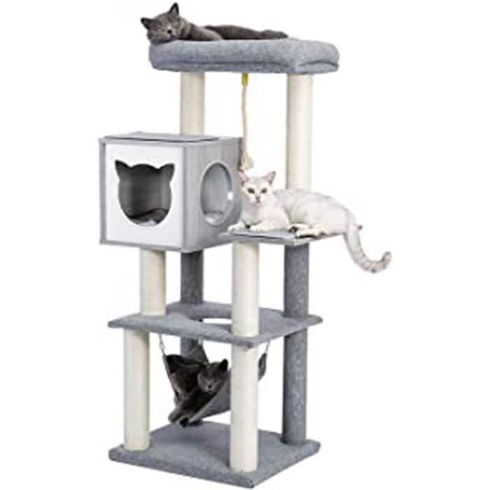 Arbre A Chat De Moyenne Taille Arbre A Chat Avec Hamac Et Jolie Maison De Chat Arbre De Chat Centre D Activite Pour Chats Chatons Cdiscount Animalerie