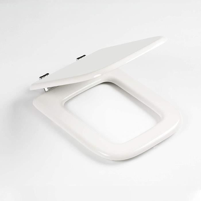 WC-Sitz Ideal Standard Conca – Weiß, Verchromte Scharniere, Für Keramik-WCs, Made In Italy