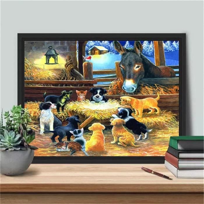 Kit Diamond Painting Chien Chihuahua - 30x40 Cm, Broderie Diamant 5D, Activité Créative Pour Enfants/adultes