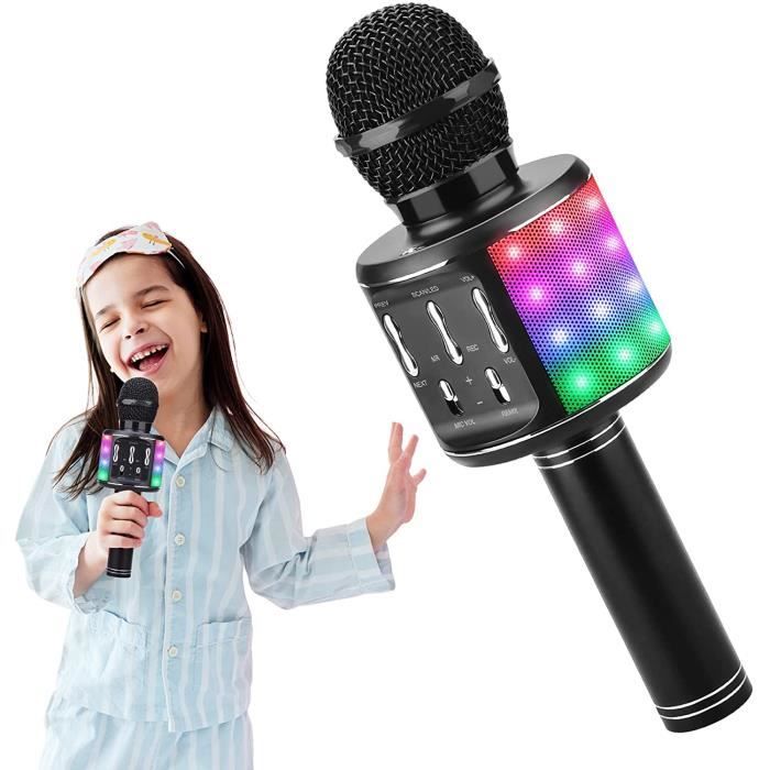 Microphone sans Fil Karaoké Bluetooth\/Micro Haut Parleur pour Enfants,  Adultes - Fêtes, Chansons, Idée Cadeau - Gris GRIS - Cdiscount Jeux - Jouets