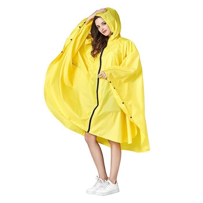 Poncho Imperméable étanche Pour Femmes - Taille Unique 136 Cm, En PVC Léger, Avec Capuche