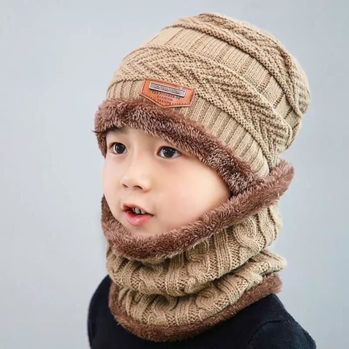 Casquette Chapeau Pour Enfant 2 Ans 3 Garcons 4 Filles Ensemble D Echarpe En Laine 6 5 9 Ans Automne Type Light Brown Cdiscount Pret A Porter
