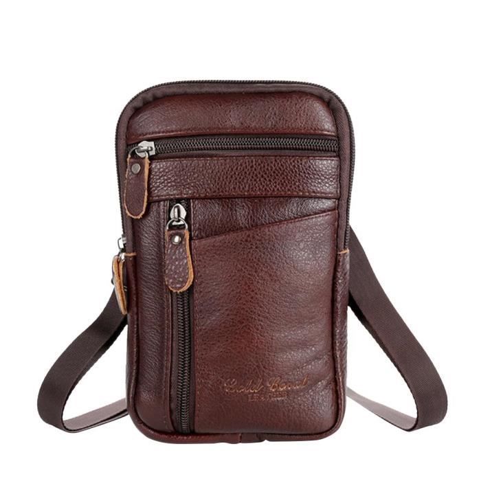 Sacoche Bandoulière Cuir Vintage Gil Holsters - Marron Foncé, Occasion Authentique