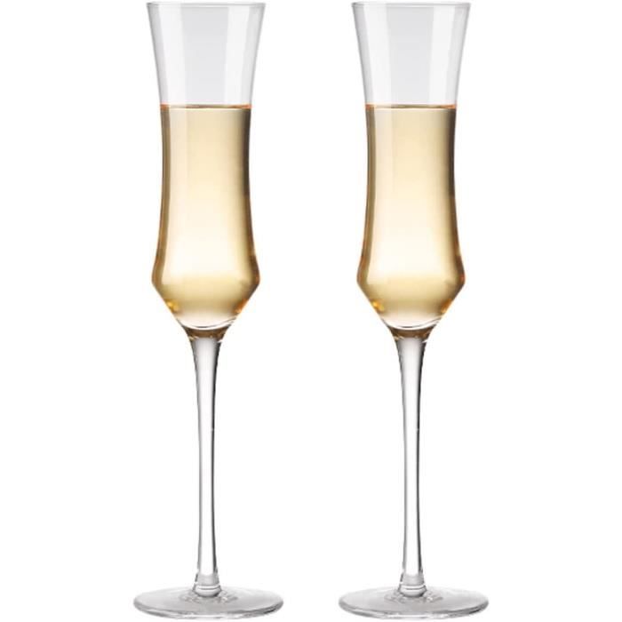 Lot De 2 Flûtes à Champagne Luminarc Millénaire 2000 - Verre Transparent - Vintage Rétro
