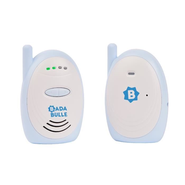 Badabulle Babyphone audio Simple d'utilisation Portée Babyphone Compact Alarme Sonore et Visuelle