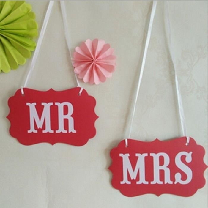 Mr Mrs Guirlande Mariage, 8 Pièces Hesse Coeur De Mariage Drapeau De Mariage Ornements De Mariage Pour La Maison D'hôtes Voiture Partie Nuptiale Douche ( 8