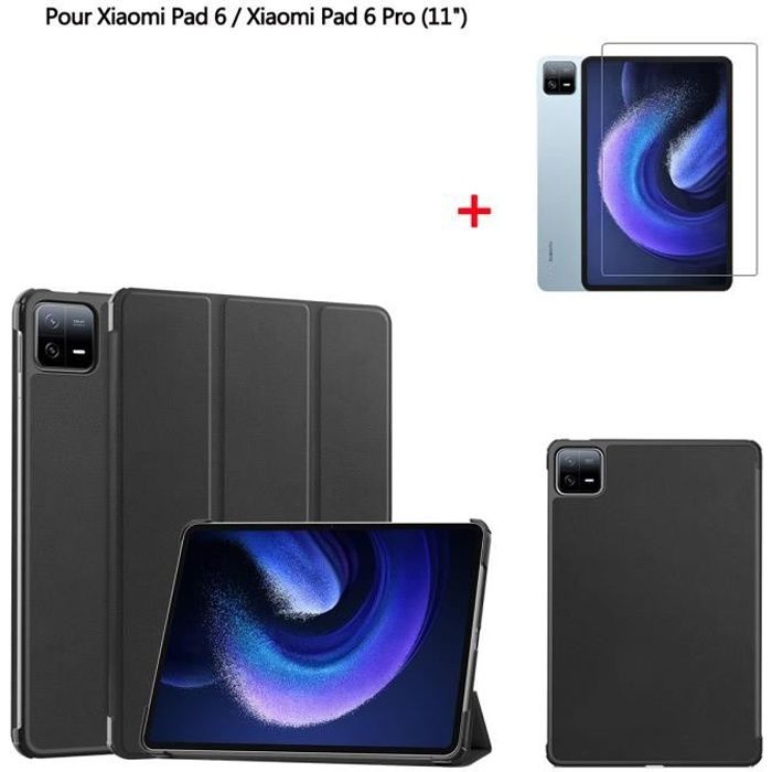 Tablette Coque Pour Xiaomi Pad 6 / Pad 6 Pro 11 Noir Housse PU