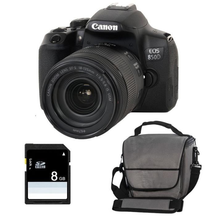 CANON EOS 850D + EF-S 18-135mm f/3.5-5.6 IS USM Garanti 3 ans + Sac + Carte SD 4Go