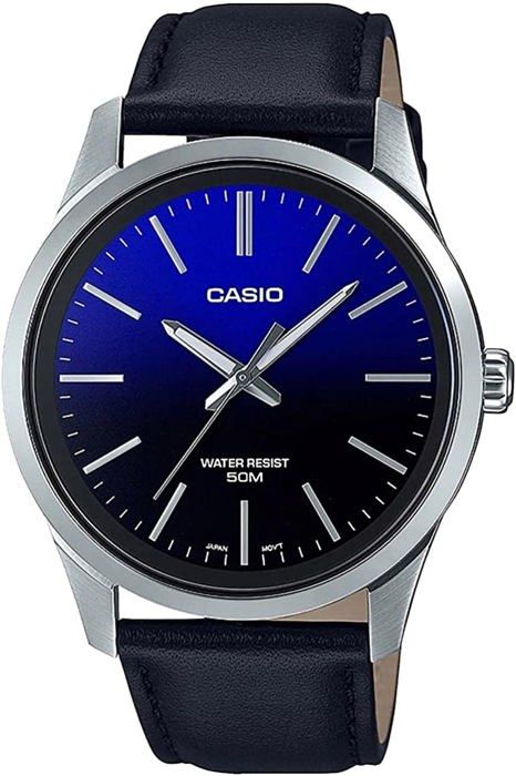 Casio - Montre Hommes - Quartz - Analogique - Bracelet Cuir Noir - MTP-E180L-2AVEF
