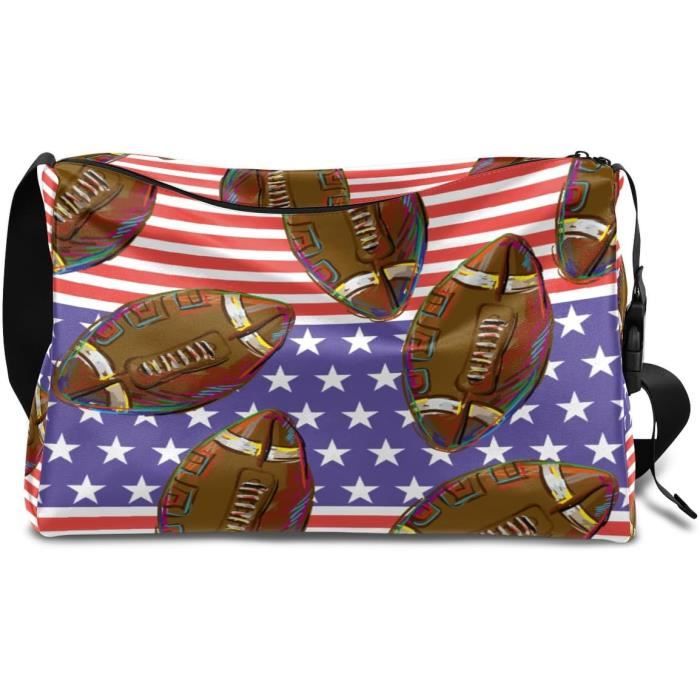 Sac De Sport En Maille USA - Adventure - Taille M Bleu - Vintage Made In USA - Occasion Rare