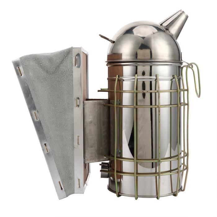 Enfumoir Pour Apiculture - Acier Galvanisé, Soufflet En Cuir, Diamètre 10,5 Cm - Pour Calmer Les Abeilles