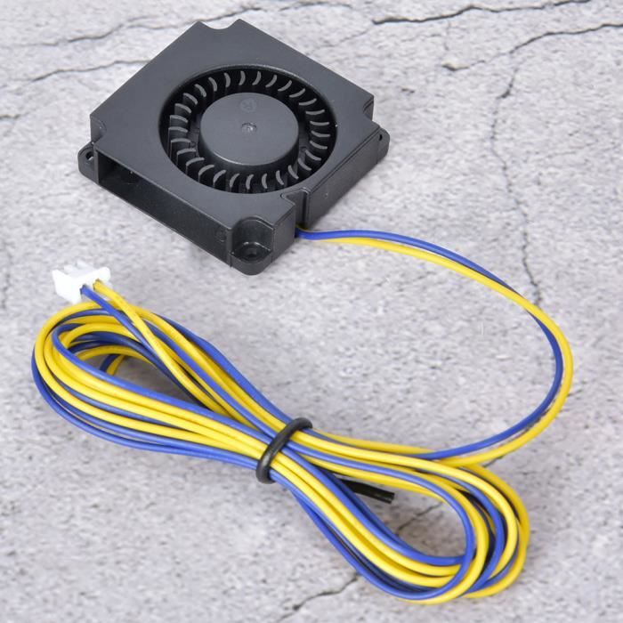 Ventilateur Refroidissement DC 24V 70x70x15 Mm Avec Grille Métal - 9 Pales, Connecteur DIN - Uxcell